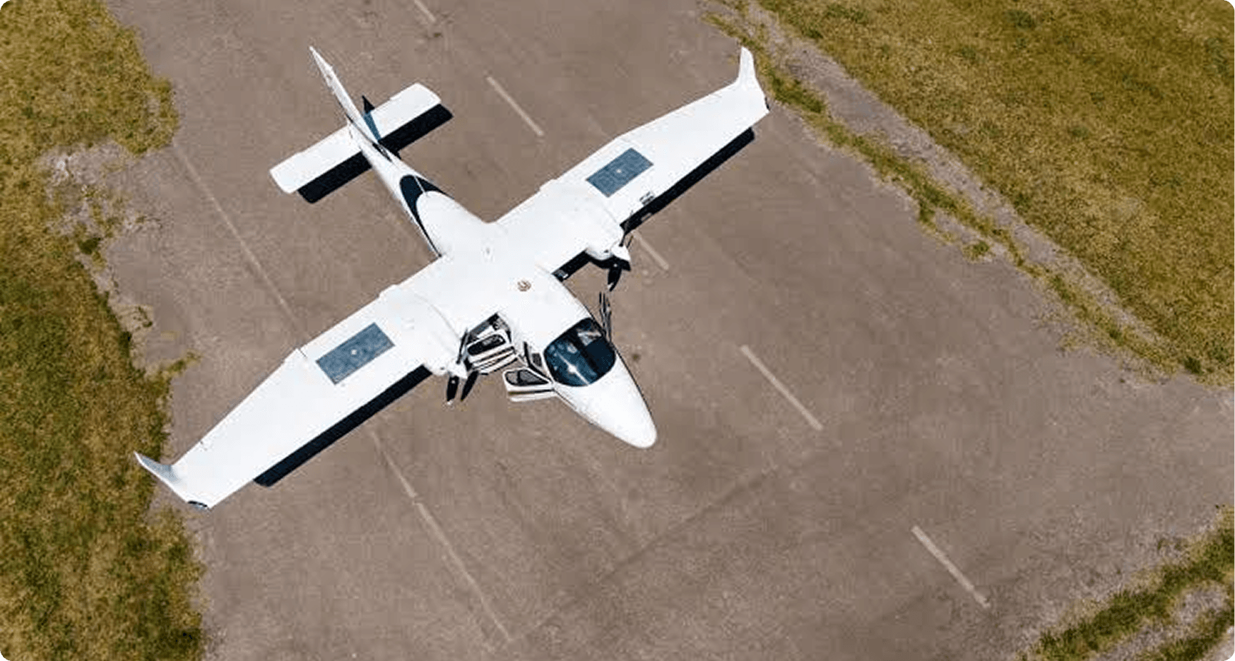 Tecnam P2006T Aircraft Runway Overhead